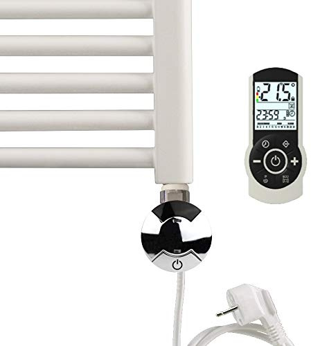 Heizstab Heizpatrone Badheizkörper Heizelement XIMAX Typ 4 Chrom 900W Raumthermostat programmierbar inkl. Fernbedienung
