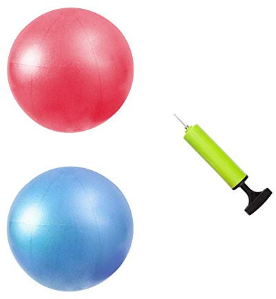Jogi-HHACQUIT Mini Fitness Exercise Ball Kit with Hand Pump for Yoga, Pilates, Body Balance, Core Training and Stability, 8