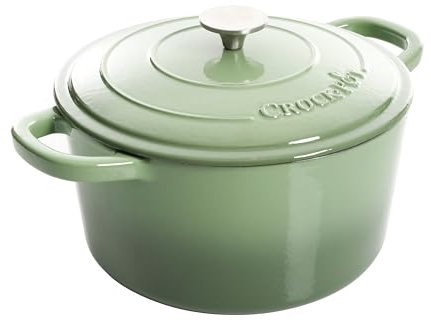 Crock-Pot Artisan Round Enameled Cast Iron Dutch Oven, 7-Quart, Pistachio Green