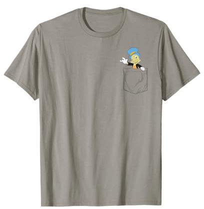Disney Pinocchio Jiminy Cricket Faux Pocket T-Shirt Small
