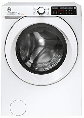 Hoover H-WASH&DRY 500 Freestanding Washer Dryer, 9 Kg Wash + 6 Kg Dry, 1400 RPM, Combined Cycle Class D, Wi-Fi & Bluetooth, Auto Care & Hygiene Cycle, White, 60x58x85 cm - HD 496AMC/1-80