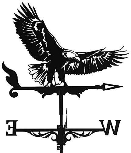 Wetterhahn, Wetterfahne Adler Wetterfahne, 3D Edelstahl Wetterfahne Windfahne Windrichtungsanzeiger Mit Dachhalterung, Garten Dekoration Für Garten Hinterhof Terrasse Hof Dach