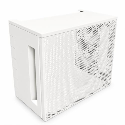 Cache climatiseur en alu thermolaqué T1 baroque H80xL100xP54cm blanc