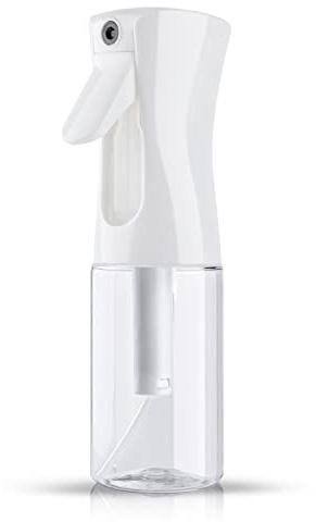 TANSHINE Plant Mister Spray Bottle for Plants Empty Spray Bottle for Curly Hair Brumisateur Cheveux Continuous Fine Mist 6.8oz/200ml(Clear) | PET, Continuous 1.2s Ultra-Fine Mist, 360° Leak-Proof, Ergonomic Non-Slip Grip, for Hair Plants Cleaning Salon & Home