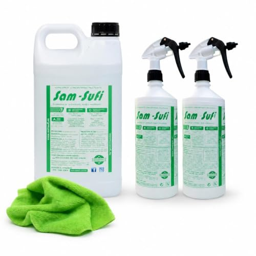 Sam-Sufi desengrasante profesional, multiusos concentrado, limpieza bicicleta, quitamanchas, limpieza industrial, placas solares (5 Litros)