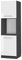 Vicco Oven housing cabinet Fame-Line, White High Gloss/Anthracite, 60 cm open