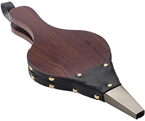 Augnongly Vintage Mini Handblasebalg Dunkelbraun Laubbläser für Kamin, Ofen, traditioneller Anzünder, Ventilator für DIY Zubehör an der Ecke Feuer