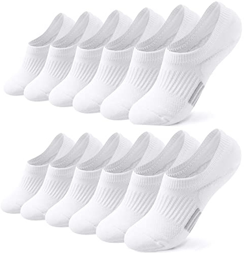 Toes Home 6 Pairs Invisible Trainer Socks Womens, Low Cut Ankle Socks 6-8