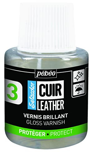 Pébéo - Setacolor Leder - Glänzender Lack für Leder - Hilfsmittel für Leder und Kunstleder - Personalisierung von Taschen, Schuhen, Sneakers - Widerstandsfähig gegen Kratzer, Knicke, Reibung - 110 ml