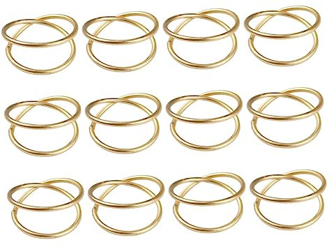 UPKOCH 12stücke Spiralförmige Serviettenringe Aus Metall Für Tischdekorationsstile Empfänge Dinnerpartys Und Bankette