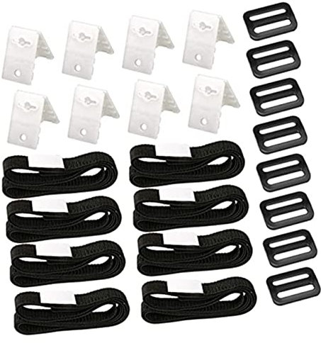 BESPORTBLE 1set Solar Blanket Straps Kit Pool Cover Roller Attachment Easy to Use Solar Cover Fixing Supplies for above Ground Inground Pools