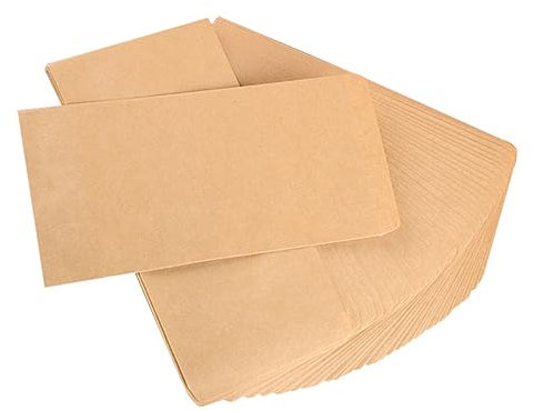 NUOBESTY 2sätze Mini-umschläge Aus Naturpapier Einfarbige Grußumschläge Leere Briefpapier-geschenkkarten Foto-briefumschläge Reißfeste Umschläge Für Büroschule