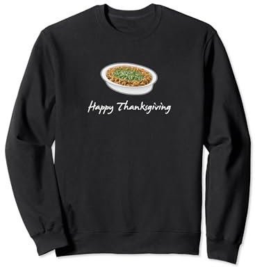 Casserole d'oignons frits aux haricots verts dinde jour férié Sweatshirt