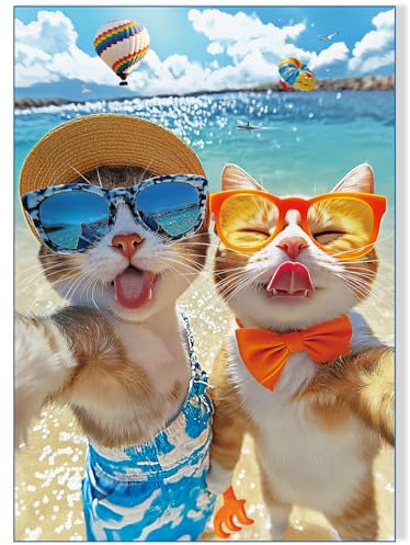 500 Pieces Jigsaw Puzzles for Adults and Teens and Kids Family Happy Games Big Size Selfie on Beach