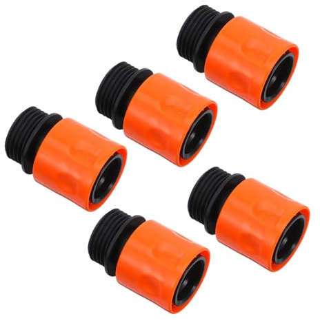 Gogogmee Connecteurs Rapides pour Tuyau D'arrosage 3/4 Filetage Extérieur en Abs 5 Pièces, Connexion Étanche Résistante pour Jardin et Lavage Extérieur