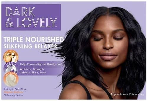 Dark and Lovely Healthy Gloss 5 Moisturizing No-Lye Relaxer with Shea Butter, Normal