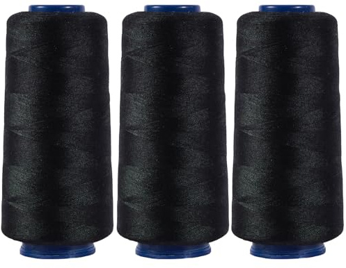 Serger - Coni di filo in poliestere 40S/2 per overlock, trapuntatura, merrow, lavori di cucito, ricamo a mano, lunghezza 3000 m