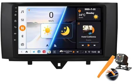 M6 pro2,Android 15.0 Autoradio 2 Din Stereo per Smart fortwo 451 2011-2015 GPS Navigation 9 Pollici Cartablet Lettore DVD Multimediale FM BT Receiver con Carplay 4G 5G WiFi DSP SWC
