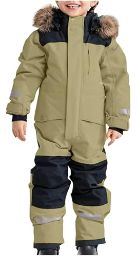 Combinaison de Ski Enfants Garçons Fille Hiver Veste et Pantalon de Ski Vêtements Résistant à Neige pour Garçons Filles Coupe-Vent Imperméable Veste en Duvet Hiver Chaud Tenue Plein Air