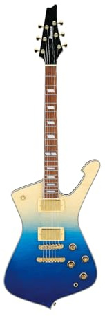 Ibanez IC420FMTBG Iceman 6str E-Gitarre mit Tasche, transparent blau