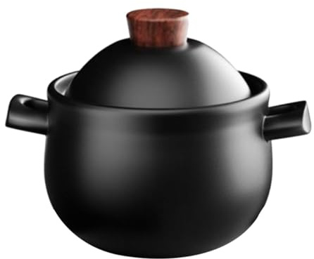 TOYANDONA Pentola in Ceramica per Stufati 1,8l con Manici Ergonomici, Casseruola Antiaderente per Brodo e Zuppa Domestica, Adatta per Fornelli a Gas e Cucina Casalinga