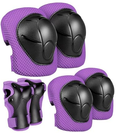 KIXZSAZ Knee Wrist Hand Pads Soccer Set Designed To Young Athletes During | Play And Outdoor Activities With Friends Knee Wrist Hand Pads Soccer Outdoor Activities