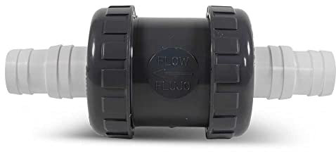 Pool Rückschlagventil mit 32/38 mm Schlauch-Anschluss (5/4 + 6/4) für Schwimmbad, Teich, Sandfilter