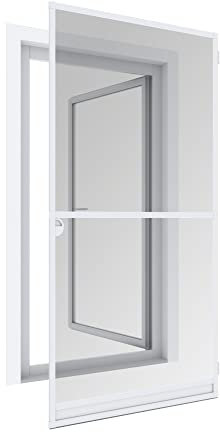 Windhager Fliegengitter Balkontür Expert, Insektenschutz Tür, 100 x 210 cm, Selbstbausatz, weiß, 04330