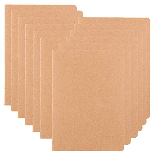 12 Pack Notebook Journals for Travelers, Students and Office, Writing Sketchbook Memo Diary Subject Notebooks Planner with Blank Paper, 60 Pages, 30 Sheets, 8.3x5.5 inch, A5 Size, Travel Journal Set