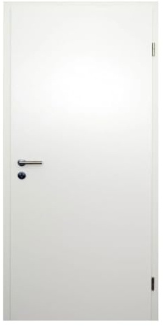 HORI Zimmertür Komplettset mit Zarge und Edelstahl Türdrücker I Innentür CPL Weiß RAL9010 I Größen und Schloss wählbar - 1985 x 860 x 140 mm - DIN rechts