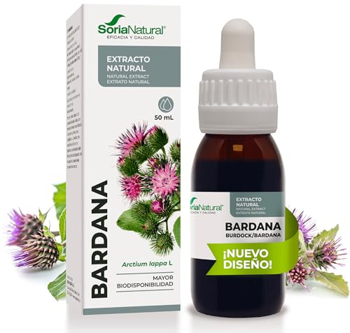 Soria Natural Bardana Extracto - Favorece la Acción Diurética, Apoya la Depuración del Organismo - 100% Puro - Suplemento de Bardana Potente Diurético Natural - Botella de 50 ml