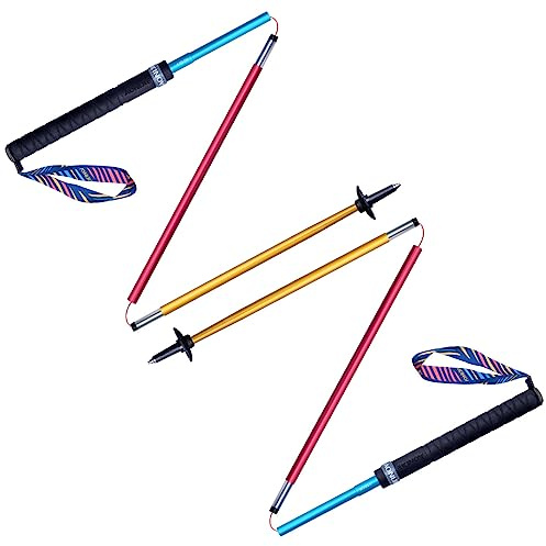 AONIJIE 2-Pack Faltbar M-Wanderstöcke leicht und ultrakompakt Trekkingstöcke für Trekking, Wanderungen, Reisen (120 cm Neu)