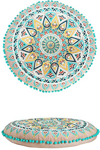 Orientalisches Bodenkissen Badar Motiv -2- aus Baumwolle in Bunt 55 cm