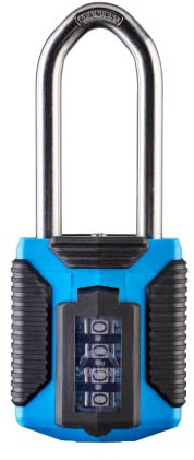 Squire Heavy Duty Padlock (CP50) - Toughest Steel Shackle - 4 Wheel Combination Padlock - Alloy Steel for Corrosion Resistance - Weatherproof Lock for Home, & Leisure (All Terrain Marine Long Shackle)