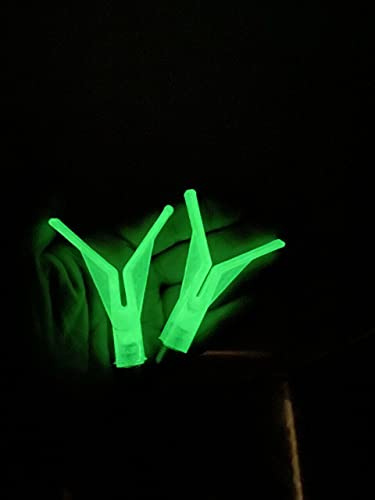 Olax 2x V förmige Fluoreszierende Rutenauflage, im Dunkeln leuchtend, Angeln, 50x80mm