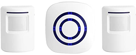 Sensor Infrarrojo Inalámbrico Detector de Movimiento Alarma de Timbre de Puerta de Entrada con Receptor Y Transmisor(Dos por uno estándar Europeo)