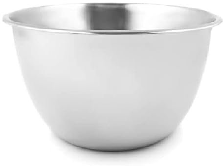 Nobel Stainless Steel Mixing Bowls, Nesting Bowls for Meal Preparation Kitchen Baking, Heavy Duty & Dishwasher Safe, Space-Saving Storage Bowl (24 cm Diameter- 4.4 Litre)