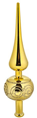 Christbaumspitze Stern Gold, Weihnachtsbaum Stern Spitze, Baumspitze Weihnachten, Weihnachtsbaumspitze Kunststoff für Weihnachten Baumschmuck.