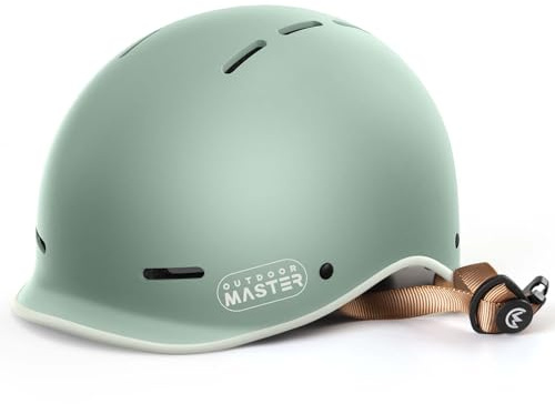 OutdoorMaster Bike Helmet for Adults,Adjustable Cycling Helmet for Men & Women - Safety Certified for Bicycle Skateboard Road Bike Skating Roller Commuting Helmet - Emerald Green,S