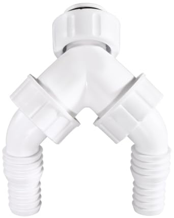 Xavax Dual Siphon Connector for Recessed Siphon, White