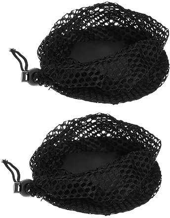 YARNOW 2stücke Netz-balltaschen Aus Nylon Mit Kordelzug Für Tennisbälle Bälletragehalter Zum Aufbewahren Und Tragen Netztaschen Für Bälle Leicht Und Robust