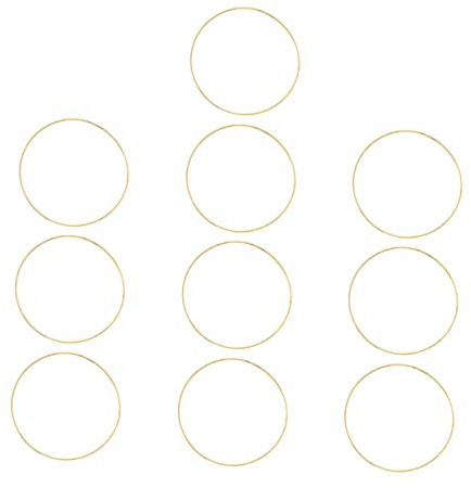 Ciieeo 110 Piezas De Aro Atrapasueños para Exteriores De Aro Dorado Anillo De Bricolaje Creaciones De Macramé Anillo Hecho A Mano Kit De Bufanda Cortina