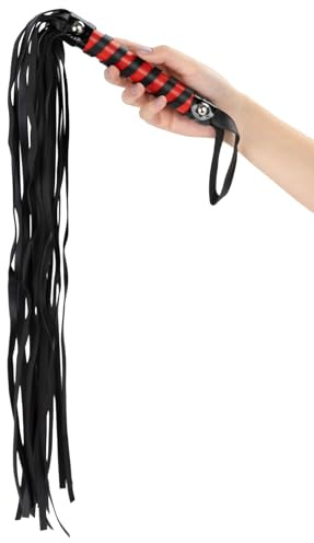 BONDAGERIE® Frustino Frusta grande di colore Manico nero e rosso, sexishop slave