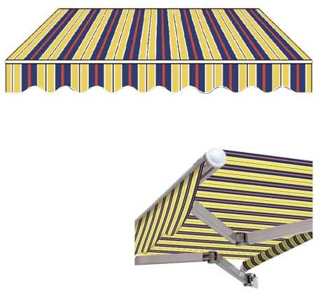 Ersatz für Einziehbare Klemmmarkise Markisenbespannung Canvas Markisenstoff Markisen Ersatzstoff Sonnenschutz Stoff Außen Ersatz for Terrassenmarkisenstoff markise stoff für Innenhöfe,Veranden Fenster