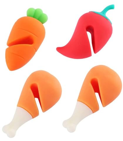 ORFOFE 8pcs Silicone Pan Protectors Splatter Guard Lid Rack Lid Lifter Steam Releaser for Cooking