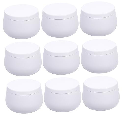 Amosfun 9pezzi Barattoli Scatole Coperchio Contenitori Rotondi Ermetici Per Tè Candele Fai Da Te Dolciumi e Articoli Da Artigianato Dim