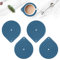 4Pcs Microwave Plate Warmers, Silicone Heat Resistant Food Warming Mats Worktops, Non-Slip Multi-Purpose Serving Pads for Home Oven Hot Pan Dinner Party Cooking Warming Dinner (Blue)