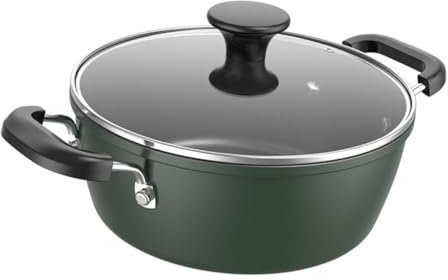 OFFSCH Olla Práctica Para Sopa y Guiso Antiadherente Tapa Negruzco Fácil De Limpiar