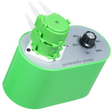 YIWEOG Bomba peristáltica de 5 ml/min a 20 ml/min con caudal ajustable, tubo de silicona vulcanizada de platino de grado alimenticio de 1 mm x 3 mm para análisis químicos de laboratorios de acuarios