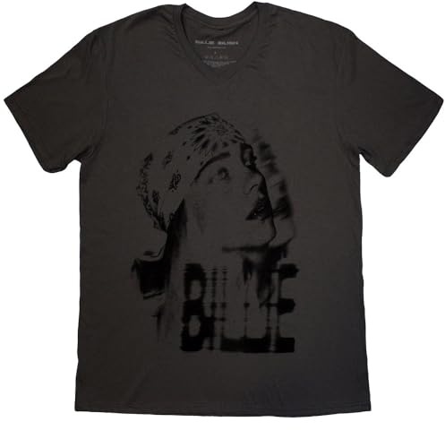 Billie Eilish Tonal Bandana Photo V Neck T Shirt M
